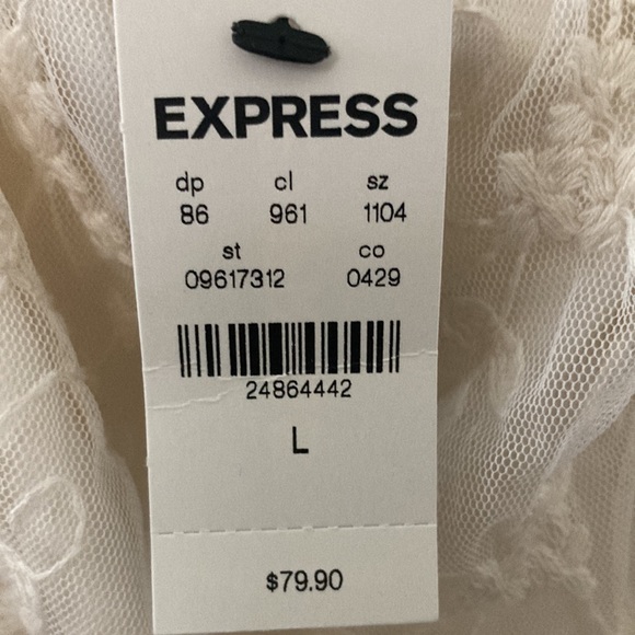 Express nwt cream lace top L - Picture 5 of 5